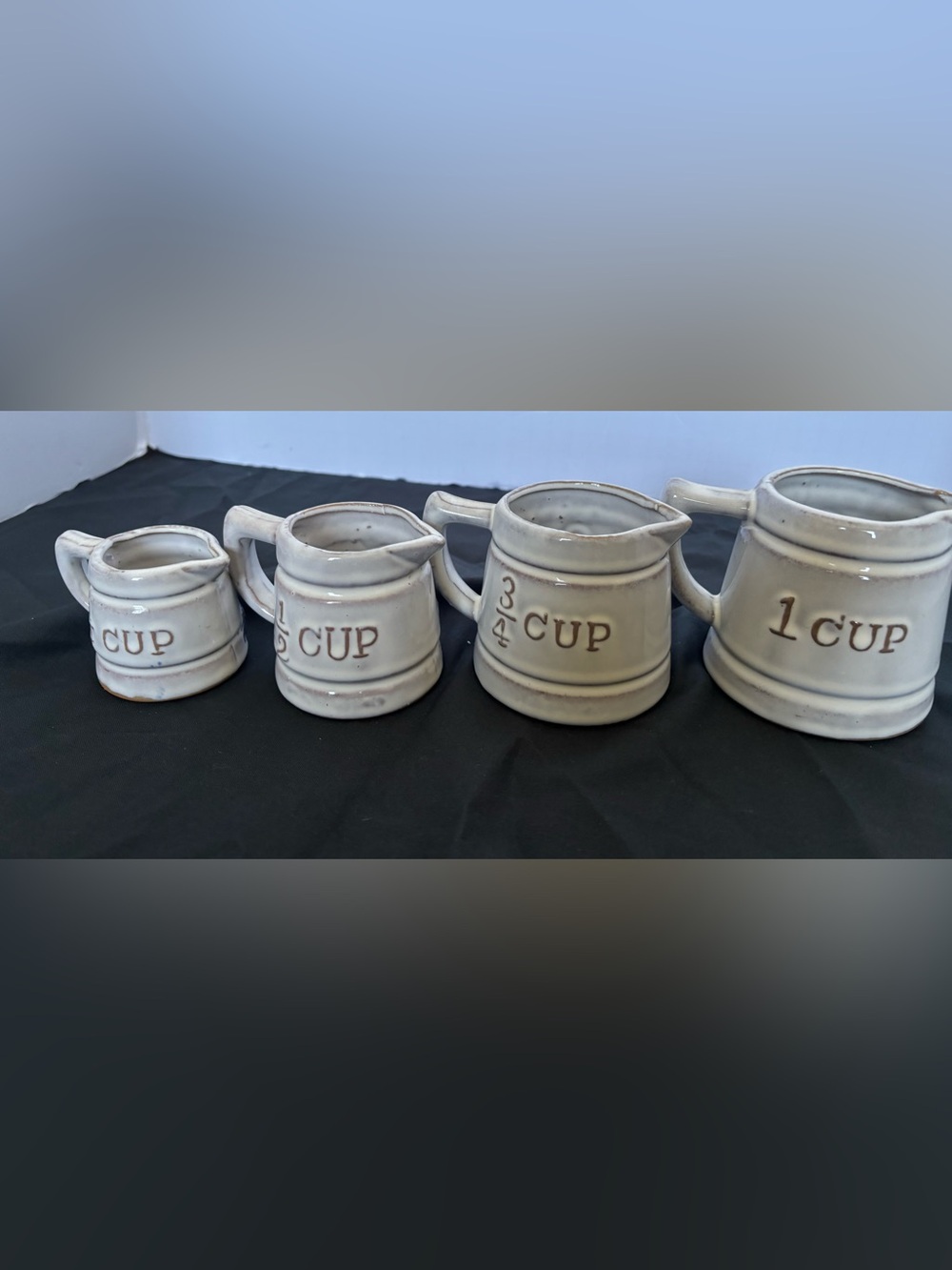 Stoneware Swan Mug Set - Blue and White Ceramic Pitchers